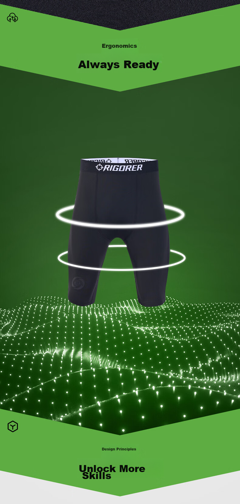RIGORER Temperature-Adjustable Shorts, Men's Compression Pants, Basketball Quick-Dry High-Elasticity Knee-Length Undershorts, Running Tight-Fitting Pants, Training 7/8 Length Shorts 3