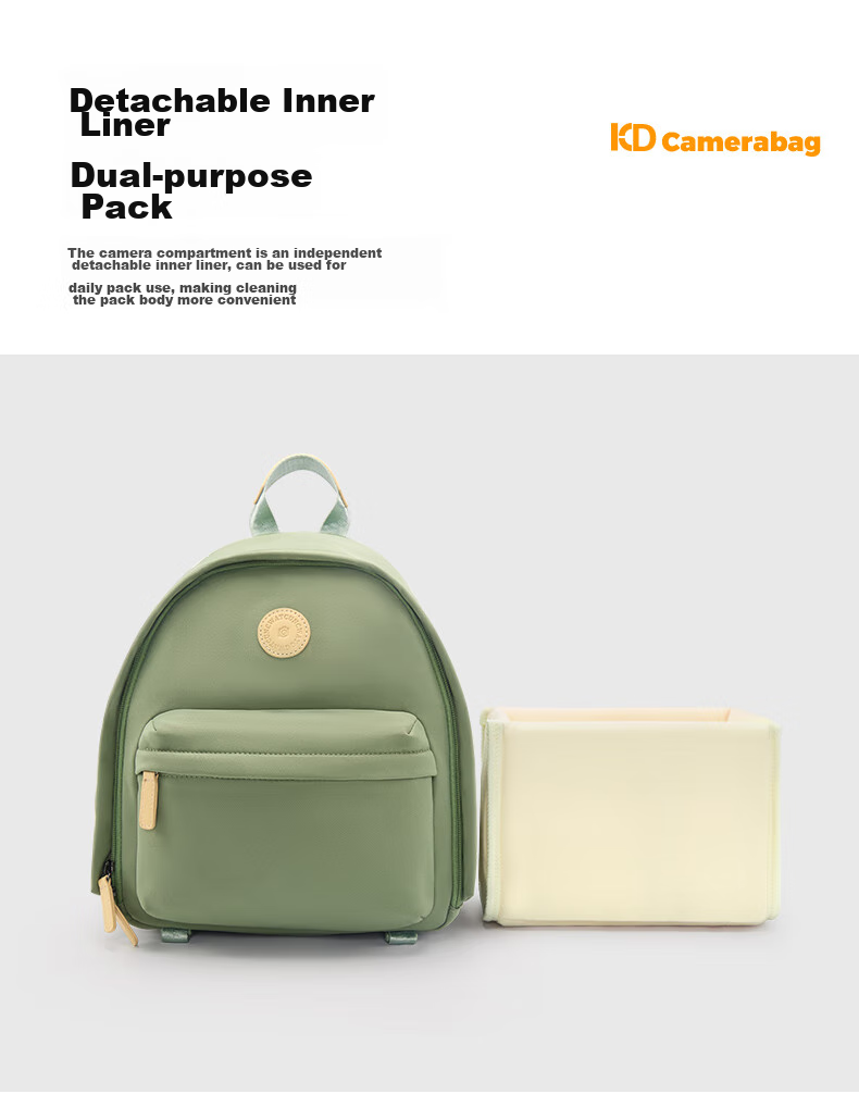 CWATCUN Kaideng Backpack Camera Bag, Casual Retro Commuter Photography Bag for Women, One Camera And Lens Compartment, Detachable Photography Bag 7