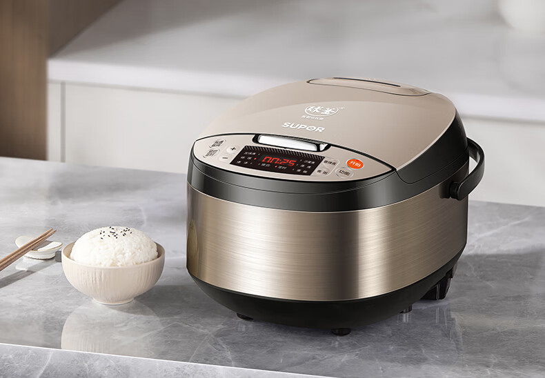 SUPOR Rice Cooker for 4-5 People, Large Capacity 4L Blue Diamond Ball Pot, Wood-Fired Rice, Home Electric Pot, for Cooking Rice, Soup, Porridge, Non-Stick Intelligent Multi-Function Micro-Pressure Rice Cooker SF40FC733 2