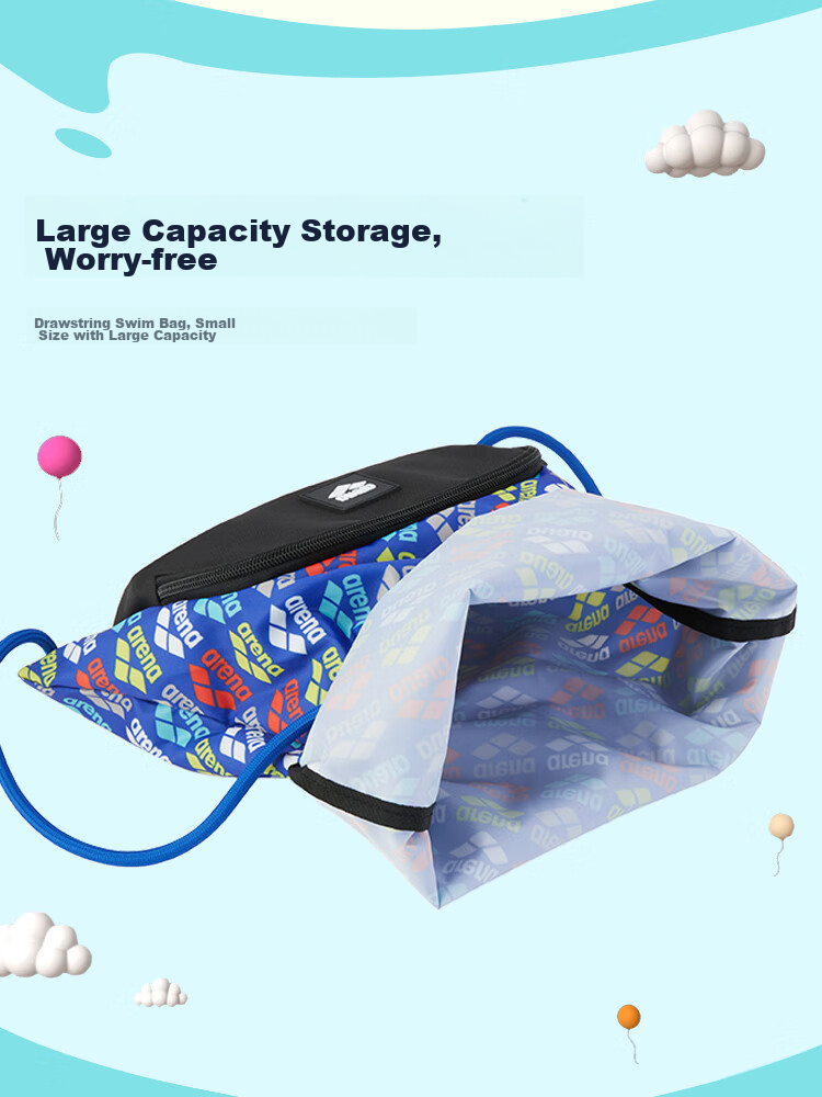 Arena Waterproof Swim Bag with Dry And Wet Separation, Fashionable Multi-Compartment Storage, Portable Large Capacity Drawstring Backpack 3