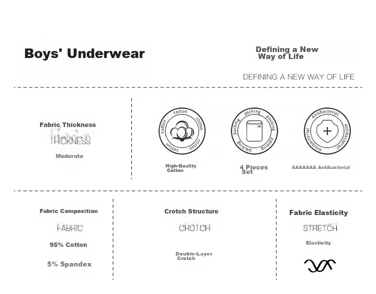 MiiOW Boys' Cotton Boxer Briefs, Antibacterial Underwear for Teenagers in Middle School And High School, Puberty And Adolescence 8