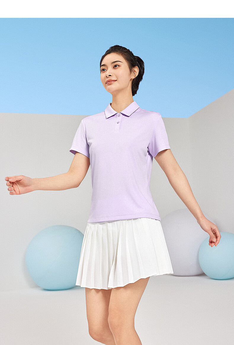 QIAODAN POLO Shirt, Women's T-Shirt, Comfortable Business Casual, Summer Quick-Dry Short Sleeve, Ladies' Sports Top 22