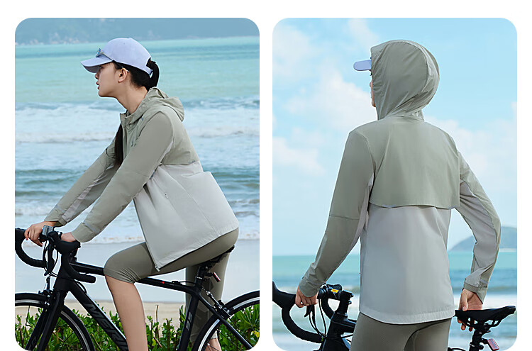 BOSIDENG Clothing, Five-Fold National Standard Sun Protection Jacket for Women, Short Style, UV-Resistant, Ice-Cool Breathable Heat Dissipation Hooded Coat 30