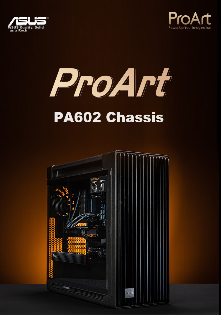 ASUS Chuangmeng 60 PA602 Walnut Art Edition Case, Powerful Cooling, Infrared Dust Detection, Tool-Free Disassembly And Assembly, Power Button Lock, PWM One-Button Setting 2
