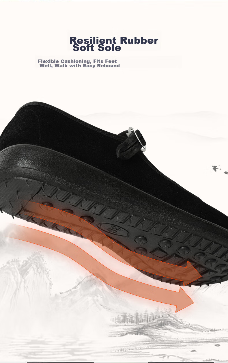 FOOTOPPO Old Beijing Cloth Shoes for Women, Soft-Soled Non-Slip Thick-Soled Elderly Women's And Middle-Aged Mom Shoes 4