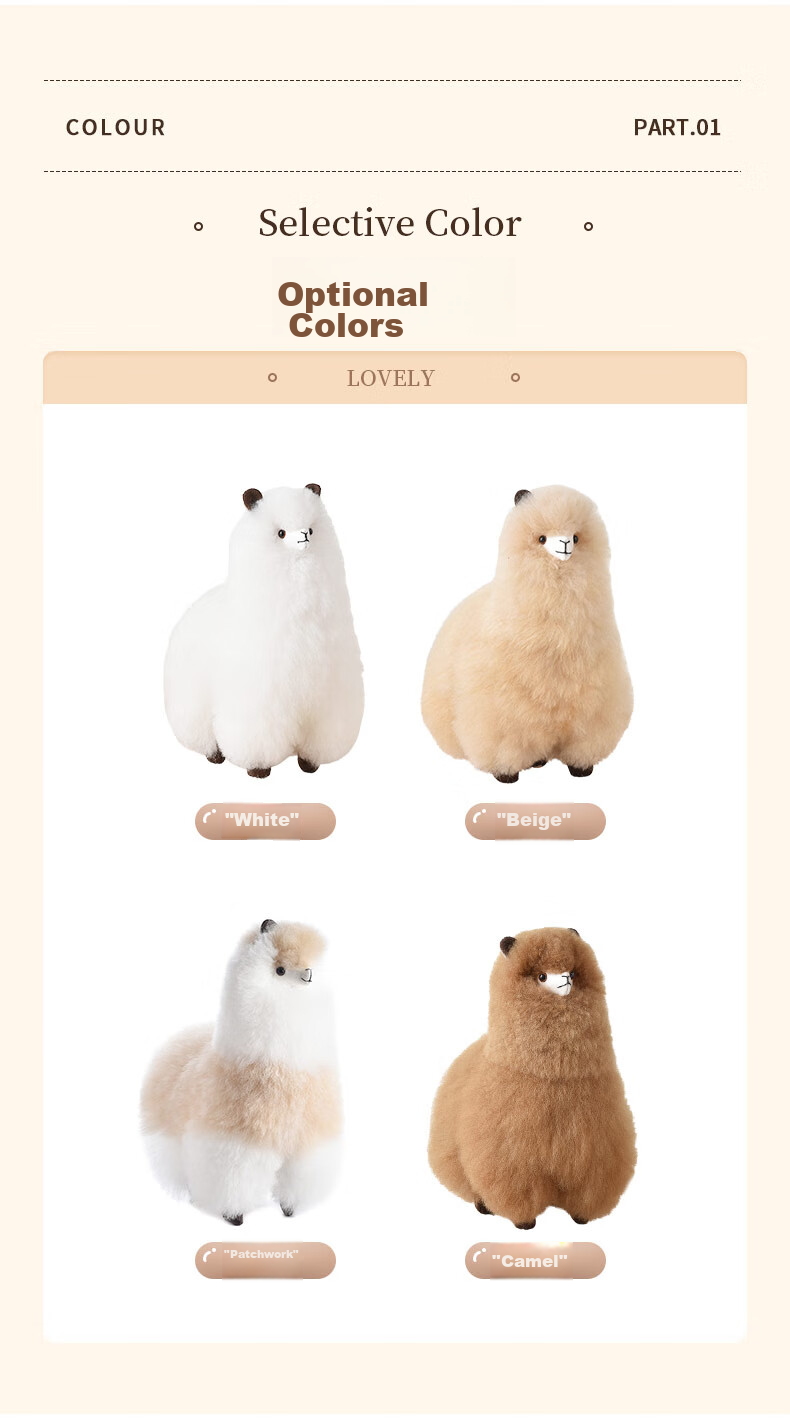 Warmpaca Alpaca Plush Toy, Stuffed Animal Gift for Girls, Doll Pillow, Graduation And Birthday Present 4