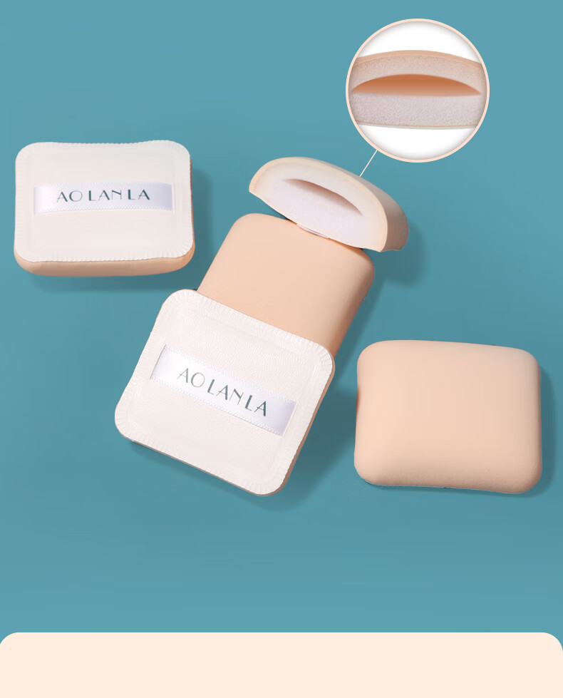 AOLANLA Triangular Rice Ball Cotton Candy Powder Puff, Ultra Soft And Adhesive, for Makeup Application, Foundation Puff, Dual-Use for Dry And Wet Application, Single Puff with Storage Box 5