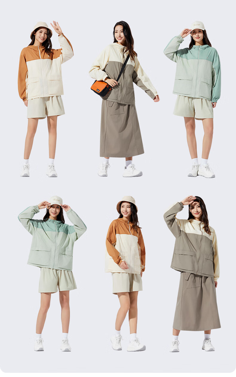 TECTOP Women's Sun Protection Jacket, UV-Resistant, Breathable Summer Outdoor Coat, 2422226FS, Lake Tea Green/Blue Mountain Blue, 2XL 18