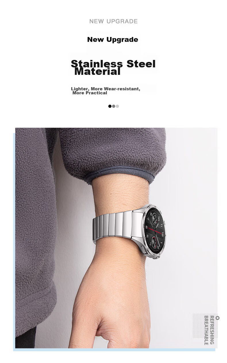 Weiqiantu [Chain Steel Strap] Suitable for Huawei GT7/GT6/GT5/Pro Watch Band, Compatible with Watch6/5/6pro/watch4pro, GT4/3 Non-Fen Dashi 2 Stainless Steel Watch Band 5