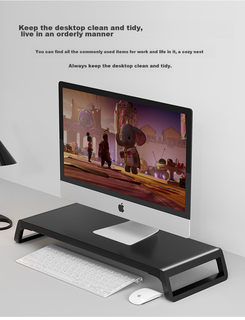 Shanshanmuyi Computer Monitor Riser Stand, Display Support Bracket, Height-Increasing Base, Desktop Organizer Shelf, Office Desk Storage Rack 6