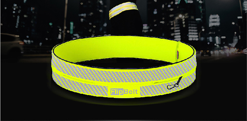 Feibit Night Running Waist Bag Running Sports Close-Fitting Fitness Marathon Gear Mountaineering Waist Belt Atomic Yellow XL 5