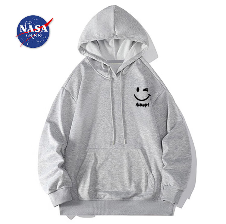 NASA GISS Official Collaboration Hoodie for Men, Autumn Loose-Fit Sweatshirt Pullover Top, Black, 2XL 12