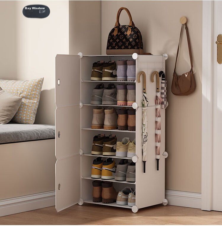 Anerya Simple Shoe Cabinet, Entryway Shoe Rack, Multi-Layer Dustproof Hallway Storage, Plastic Assembly 7