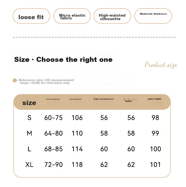 FitonTon Women's Casual Pants, Spring And Summer Style, Loose Straight-Leg Glutinous Rice Pants, High-Waisted Lazy Floor-Length Trousers, Trendy Slimming Wide-Leg Pants, Size S 10