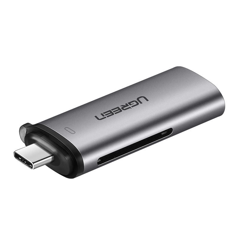 UGREEN Type-C 3.0 High-Speed Card Reader SD/TF Multi-In Compatible with Computers, Apple 17/16/iPad/Smartphones Supports DSLR Camera And Dash Cam Memory Card Storage