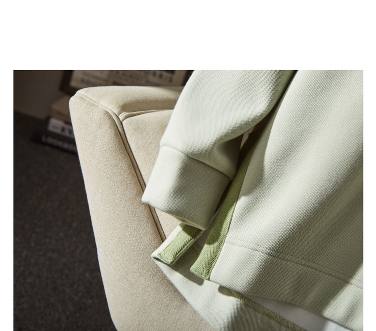 Dme [Split-Style Craftsmanship] Spring And Autumn Hooded Loose Casual Slightly Elastic Long-Sleeve Women's Sweatshirt, Light Water Green, S 18