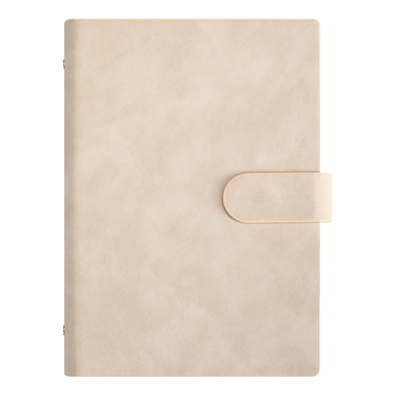 Faramon Loose-Leaf Notebook A5, Simple Notepad, Business Office Detachable Large Meeting Record Book Diary A5-Khaki