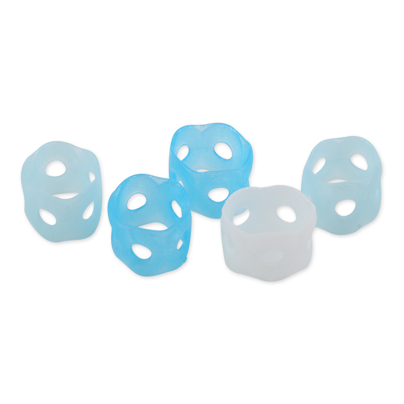 KOKUYO Imported Cash Counting Finger Sleeves for Students, Office And Financial Use, Page-Turning Ring Finger Sleeves, Medium Size 13*11mm, 5 Pieces: Deep Blue 2 + Light Blue 2 + White 1, MEKU-P21B