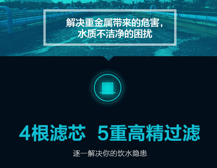 美的（Midea）家用净水器净水机 75加仑无桶双出水 1:1低废水3年长寿滤芯净水器（C4)MRC1695A-75G-京东