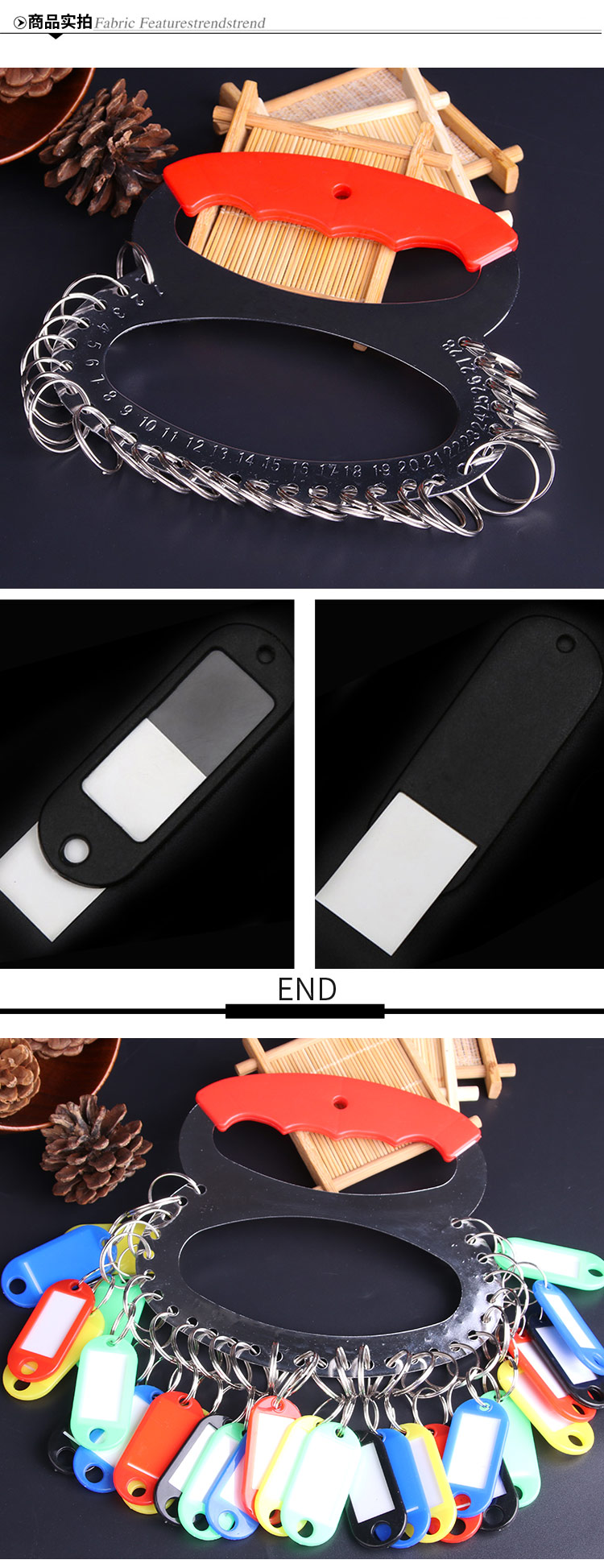 TaTanice Key Ring, Key Storage And Management Accessories, Key Holder with Rings, Key Chain with Marking, Dorm Handheld Metal Key Management Tag, 28 Slots with Marking Plate 4