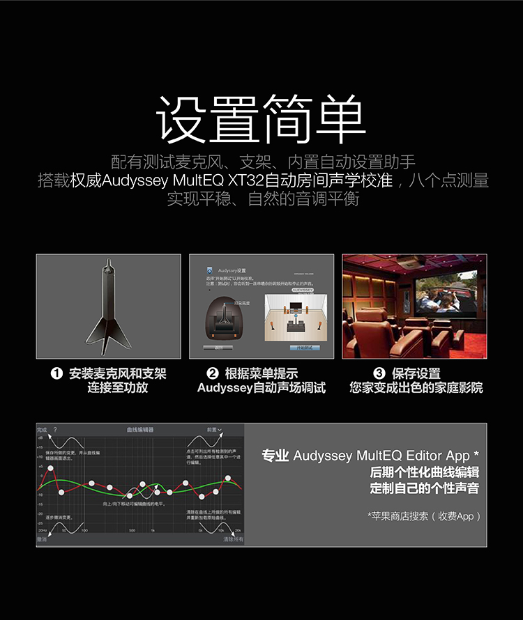 天龙（DENON）AVR-X4400H 音响 音箱 家庭影院 9.2声道AV功放机 4K杜比全景声DTS:X蓝牙WIFI 黑色-京东
