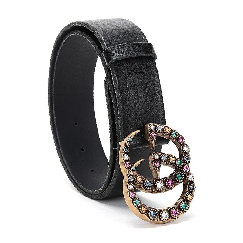 【备件库9成新】gucci 古驰 女士黑色牛皮板扣皮带腰带 476341 cveet