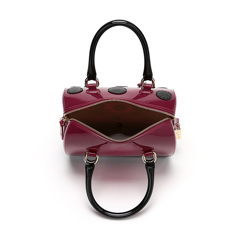 furla 芙拉 女士紫红色黑色pvc果冻包