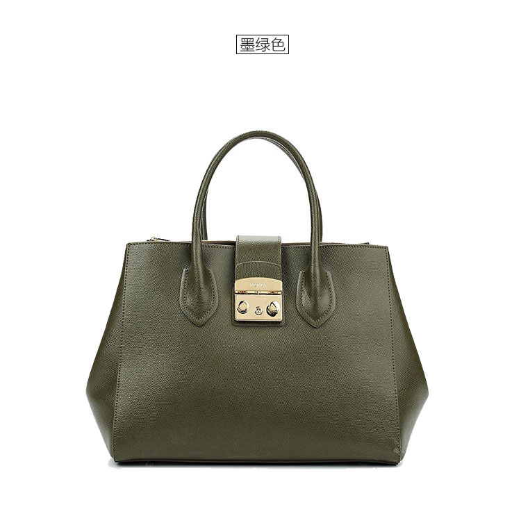 furla 芙拉metropolis中号手提斜跨包908102 黑色