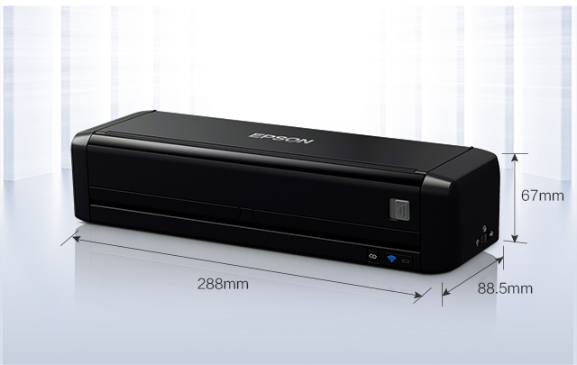 爱普生（EPSON）DS-360W 紧凑型A4馈纸式扫描仪 支持WiFi，电池供电，高速双面 25ppm/50ipm-京东