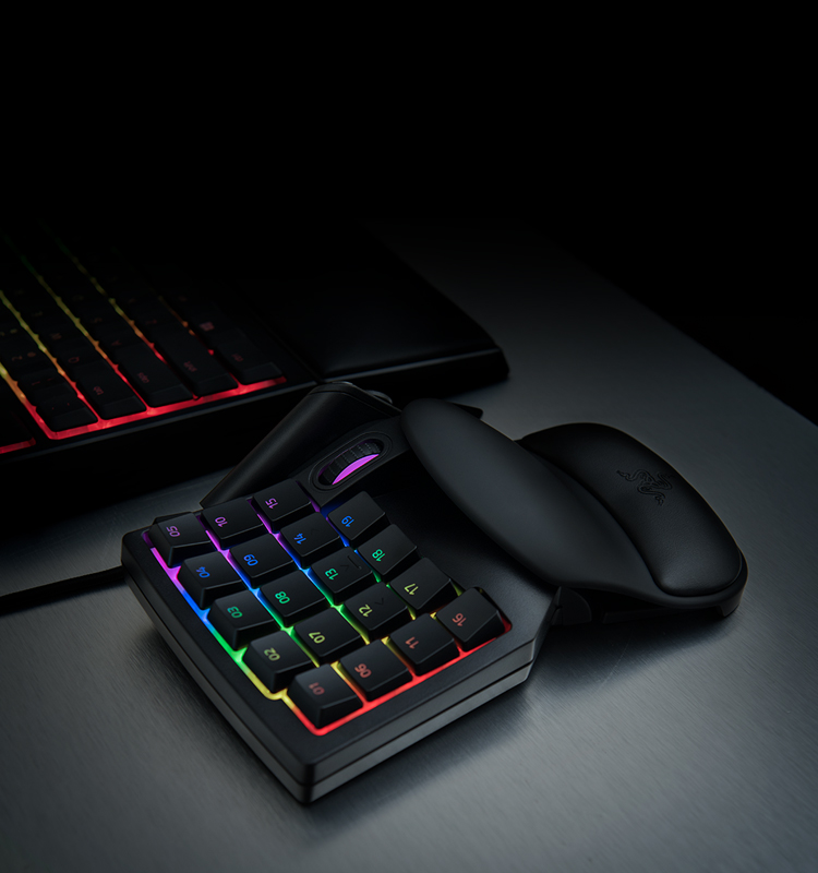 Razer Talos Pro Gaming Single-Handed Keyboard with Analog Switches, 32 Programmable Keys, 8-Direction Thumbsticks And Scroll Wheel, Mercury 8
