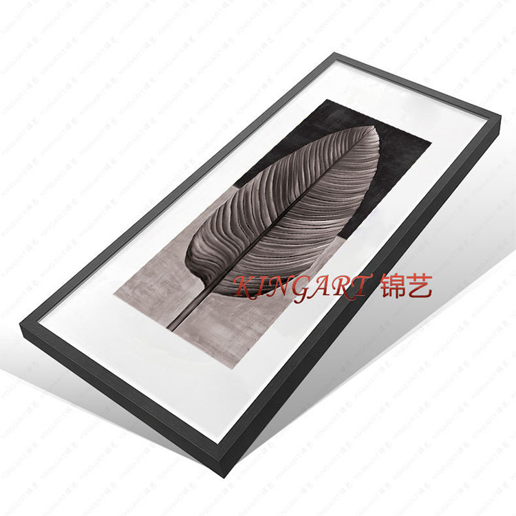 
                                                            KINGART 客厅装饰画 餐厅挂画书房壁画北欧墙画办公室字画二联画黑白竖版抽象画简约现代玄关画S1 叶子一套2联价格 30*60                