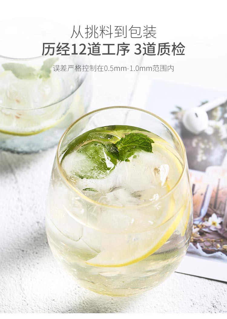 佳佰 340ml烟灰色气泡手工吹制玻璃杯 水杯2个装-京东