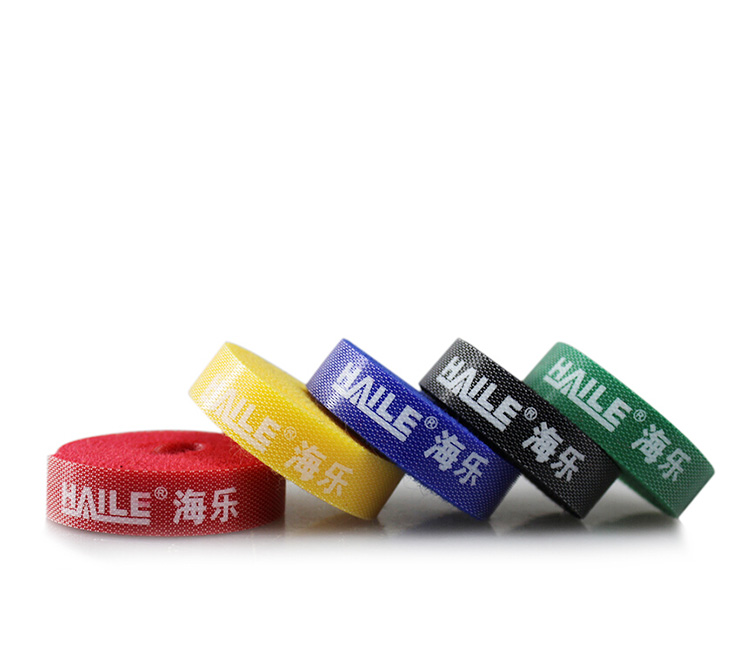 海乐（Haile）ZD-1H-25M自由裁剪魔术贴 背靠背绑带 布扎带 理线带 25米黑色 1.2cm*25米-京东