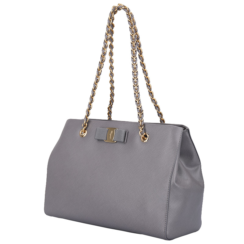 salvatore ferragamo 菲拉格慕 女士melike系列灰色牛皮