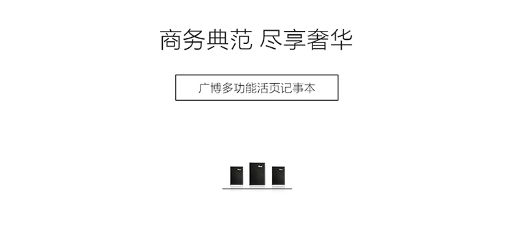 广博(GuangBo)8.5寸100页活页皮面本/商务记事本...-京东