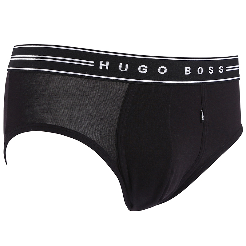 hugo boss 雨果博斯 男士黑色混纺条纹三角内裤 50236769 001 s-京东