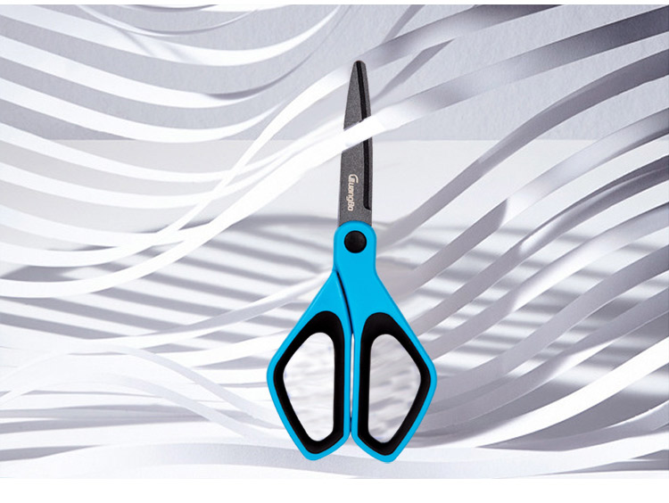 广博(guangbo)特氟龙剪刀/防粘不锈钢剪刀/办公用品 fizz浅蓝jd8240