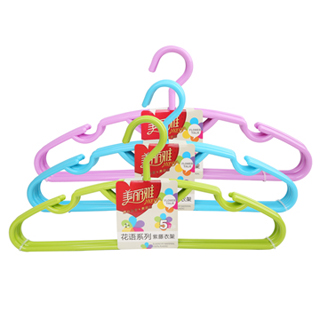 美丽雅 紫藤衣架 5支装 颜色随机-京东