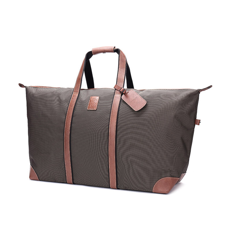 longchamp 珑骧 中性boxford系列深棕色织物手提旅行包旅行袋 1223