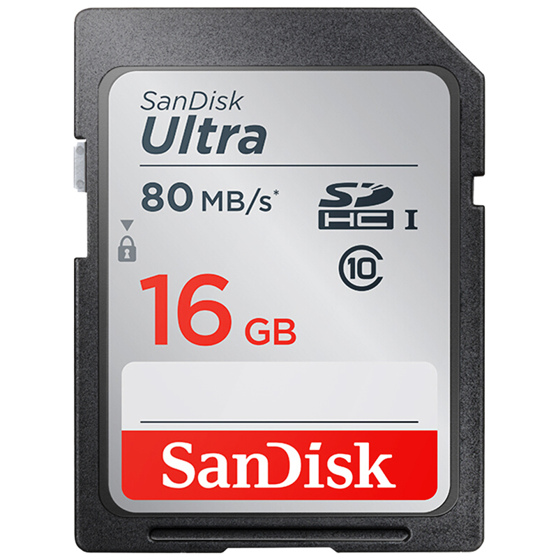 Sandisk 16GB SD Memory Card, C10 Extreme High-Speed Edition, Read Speed 80MB/s, Full HD Capture, Ideal Companion for Digital Cameras