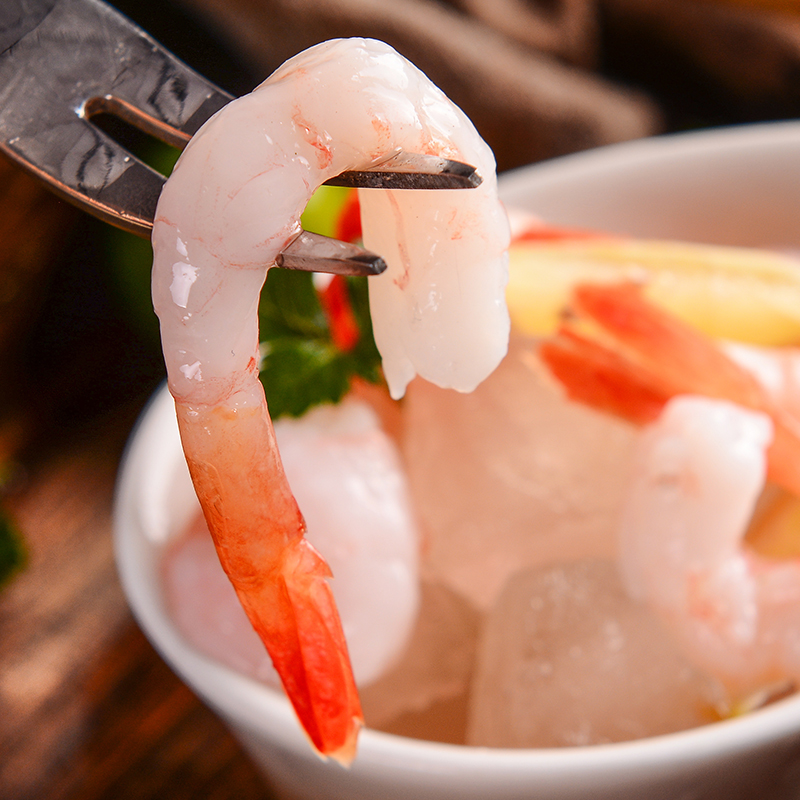 美加佳去壳甜虾刺身27只净重70g  即食生北极甜虾 海鲜水产