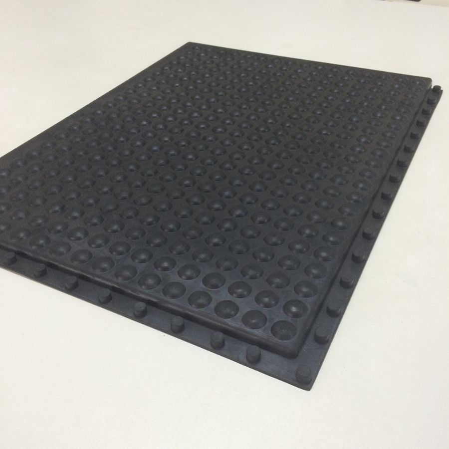 爱柯部落 舒德橡胶抗疲劳地垫 黑色 60cm*45cm*17mm-京东