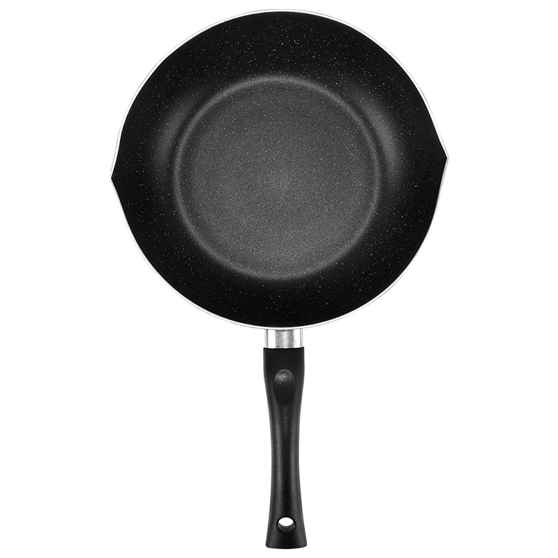 美的（Midea）28cm麦饭石色涂层不粘锅炒锅 厚底少油烟煎炒锅 燃气电磁炉通用28WOK301