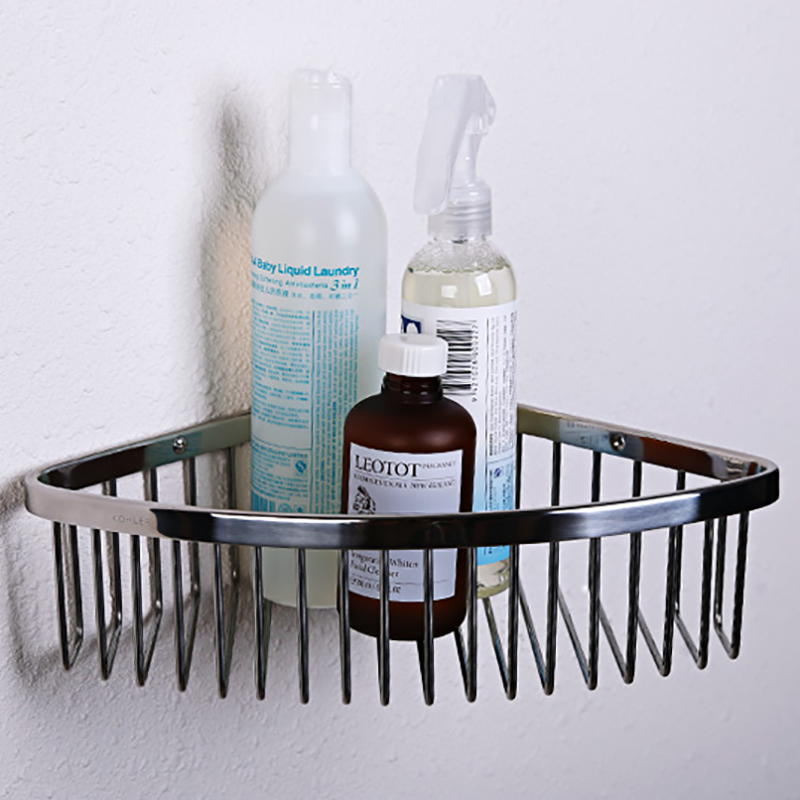 KOHLER Corner Basket Storage Rack, Bathroom Hardware Hanger, Triangular Basket K-1897T Stainless Steel, 205mm