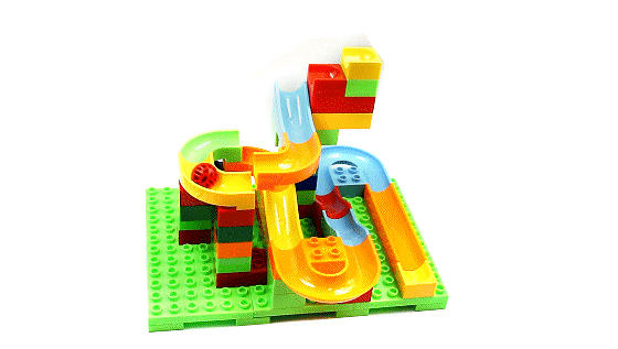 伟力之星积木玩具 伟力diy滑道积木wl1701 大颗粒(57pcs)拼装模型积木