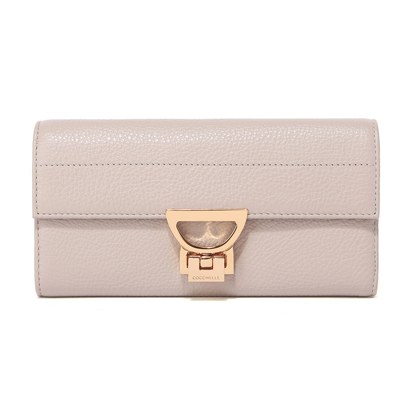 coccinelle 可奇奈尔 意大利女士裸粉色牛皮长款粒纹钱包 e2 bd5 11
