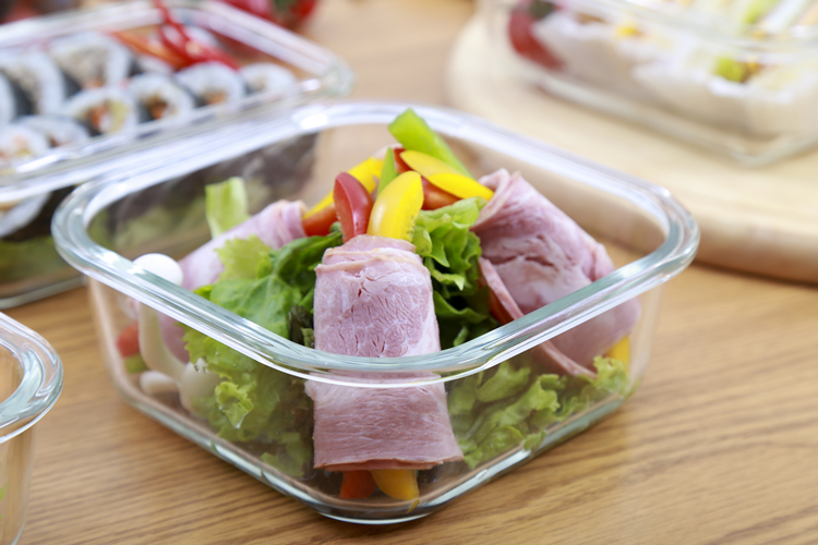 LOCK&LOCK Heat-Resistant Glass Food Storage Containers, Microwave-Safe Lunch Boxes for Office Workers And Students, Bento Boxes, Fruit And Meal Preservation Bowls, Three-Piece Set 2
