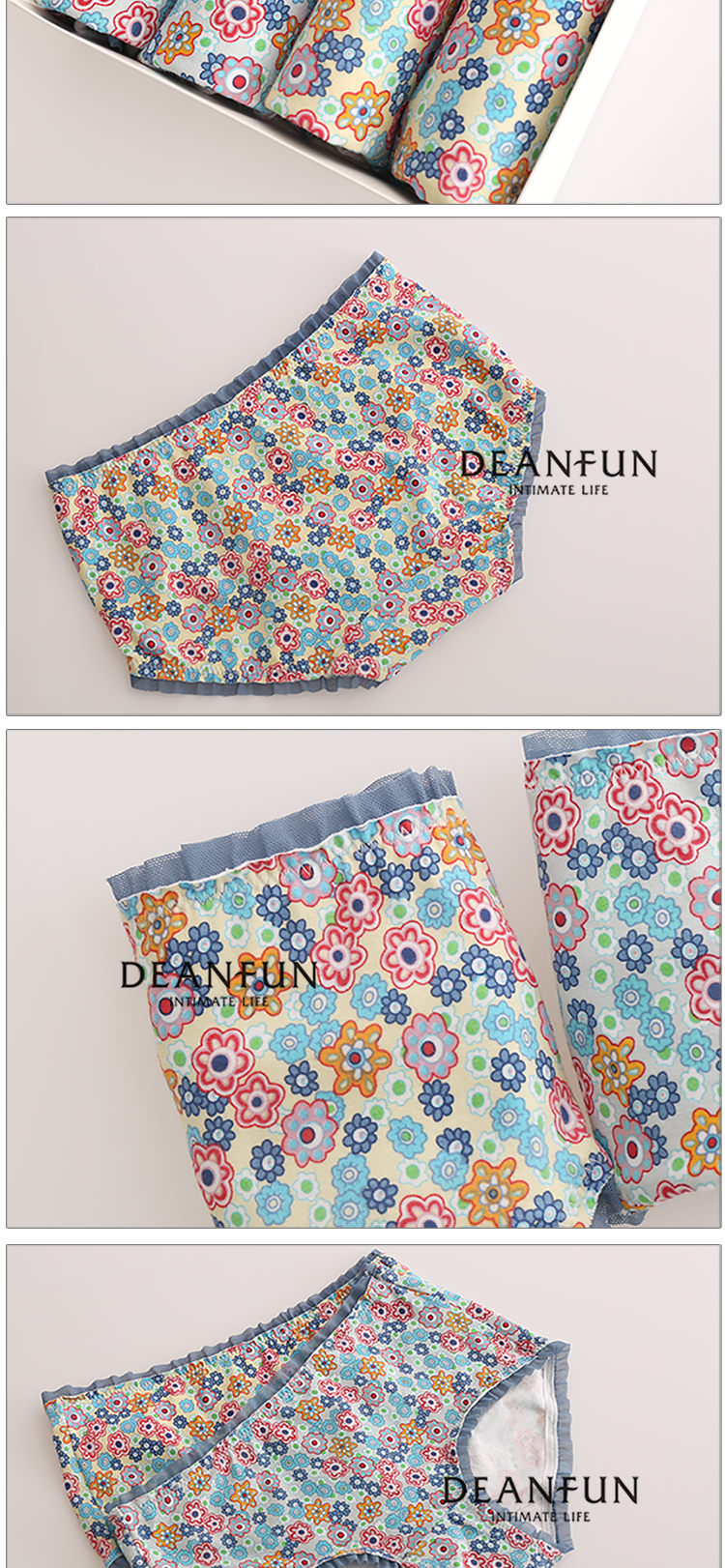 Женские трусы Deanfun, размер L, 4 шт. в подарочной упаковке