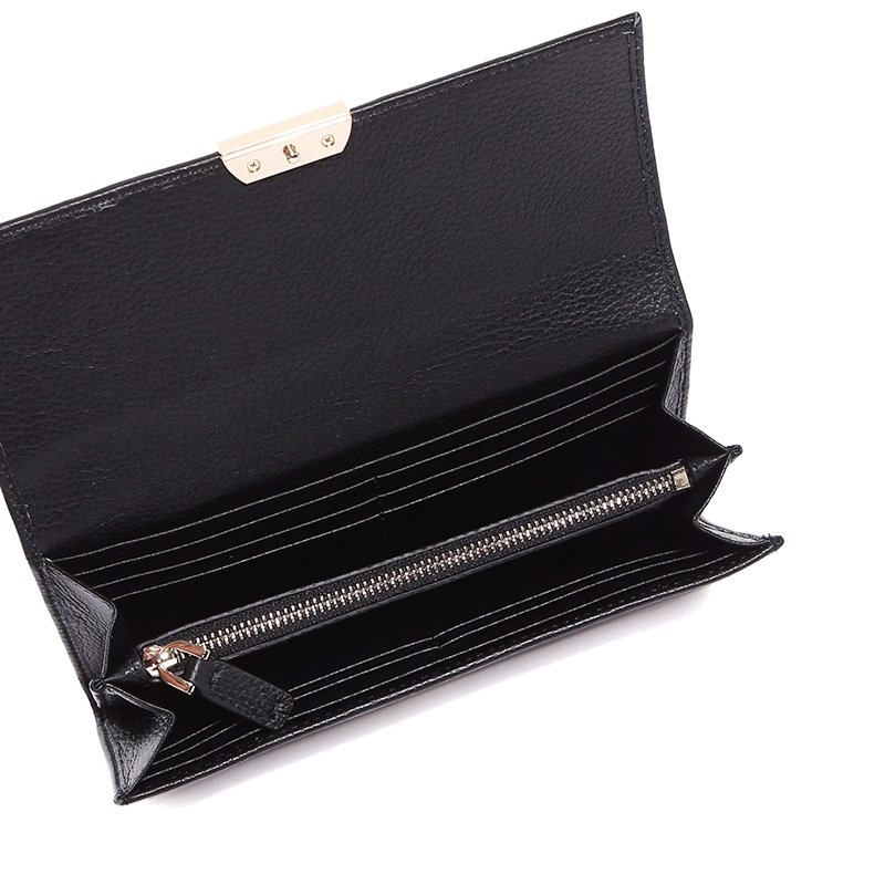 coccinelle 可奇奈尔 女士黑色牛皮长款时尚钱包 e2 bv5 11 03 01 001