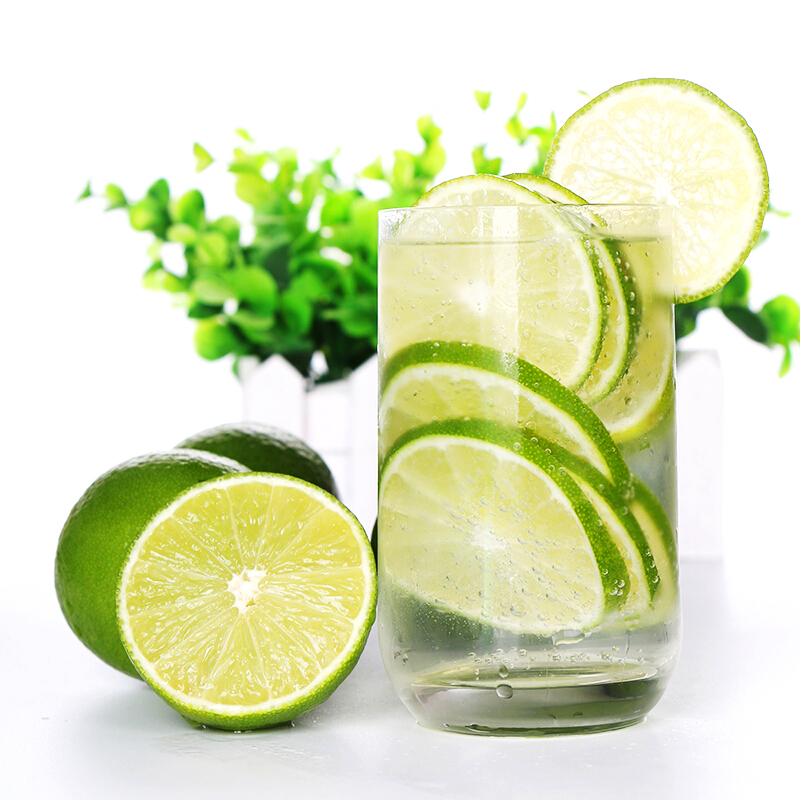 京鲜生 海南大青柠/青柠檬 8粒 单果70-100g  生鲜水果 